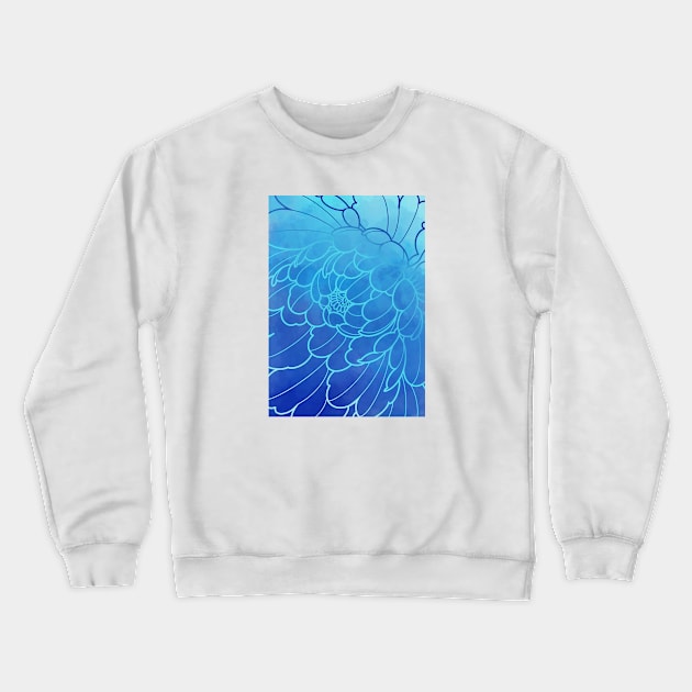 giant blue peony flower Crewneck Sweatshirt by weilertsen